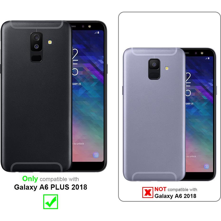 Thumbnail - Cadorabo Handykette für Samsung Galaxy A6 PLUS 2018 Necklace Hülle mit verstellbarem Kordelband, Handykette, Orange
