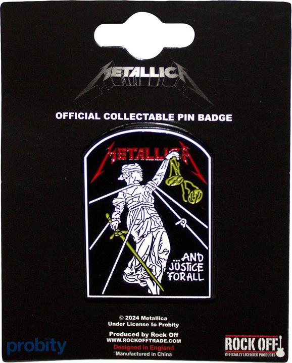 Produktbild Metallica Abzeichen And Justice For All Tombstone ZinkLegierung