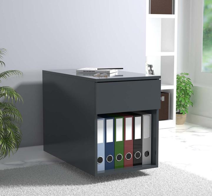 Produktbild VCM Rollcontainer Beistellcontainer Bürocontainer Rollen rollbar Dasola 1 Schublade (39 x 70 x 55 cm)