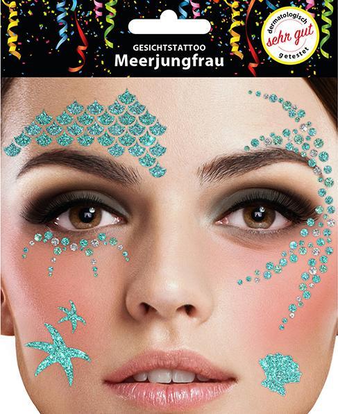 Actual product image Sombo Mermaid face tattoo