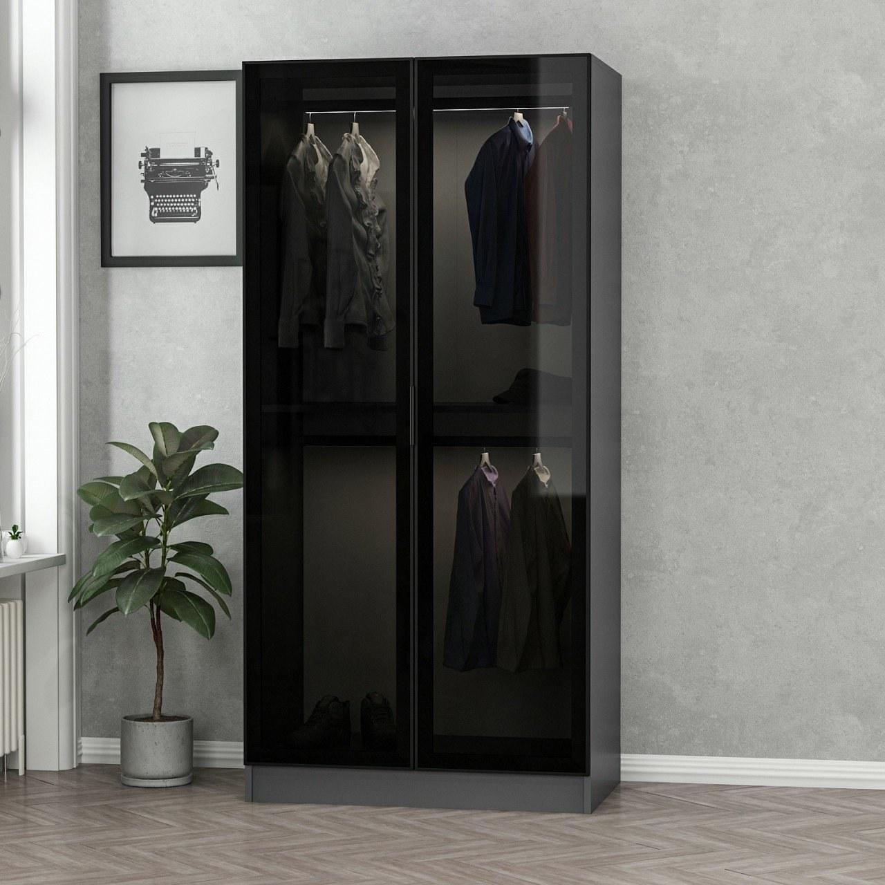 Thumbnail - Hanah Home, Kleiderschrank, Kaley (90 x 52 x 210 cm)