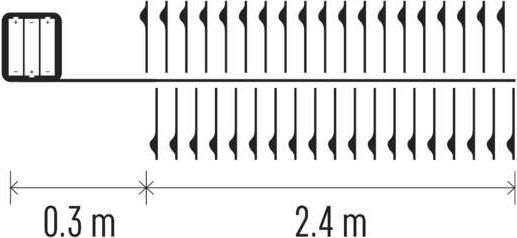 Image du produit Emos Lumières de Noël Lumières de Noël XMAS ZYK 0,9W 100LED 2,4m IP20 blanc froidD3FC01 (2.40 m)