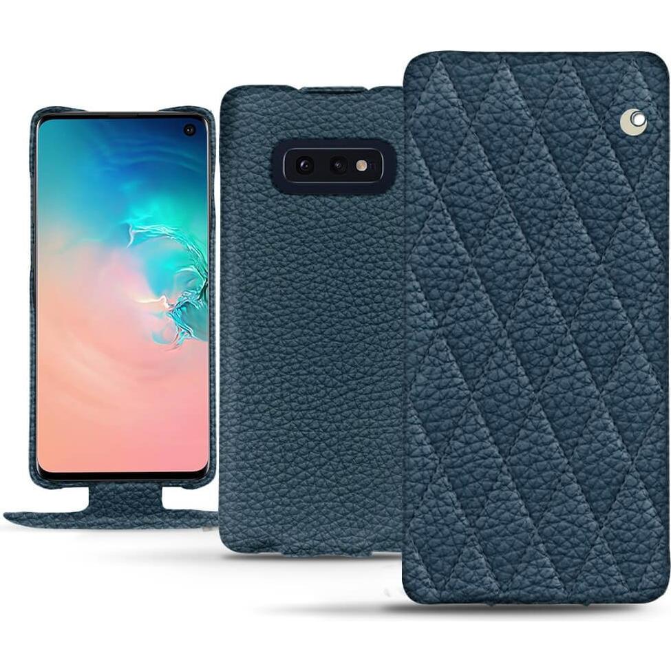 Thumbnail - Noreve Lederschutzhülle vertikal (Samsung Galaxy S10e), Smartphone Hülle, Blau