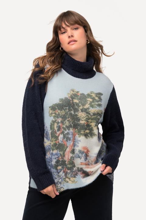 Immagine prodotto Ulla Popken Pullover dolcevita con paesaggio e maniche lunghe (50, 52)