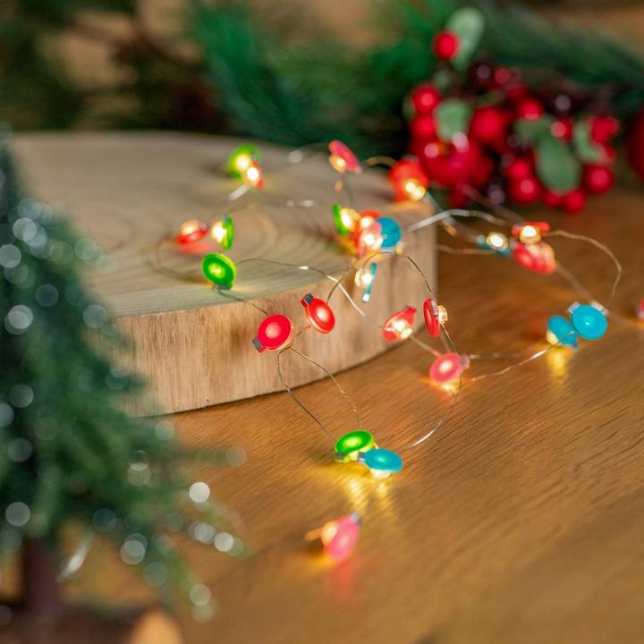 Actual product image Lindby Motje LED fairy lights, balls, red, green (3.20 m)