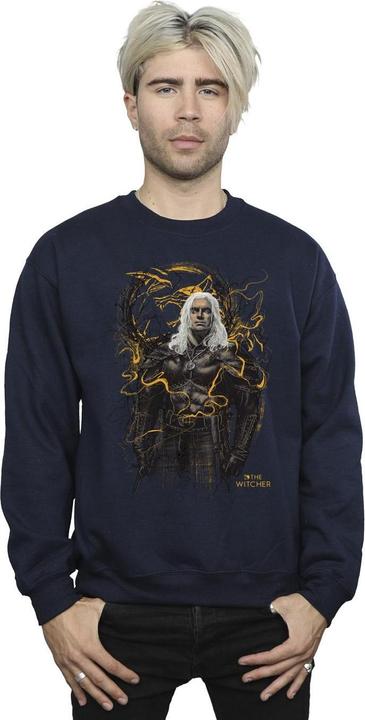 Actual product image Netflix Mens The Witcher Smoking Wolf Sweatshirt (S)