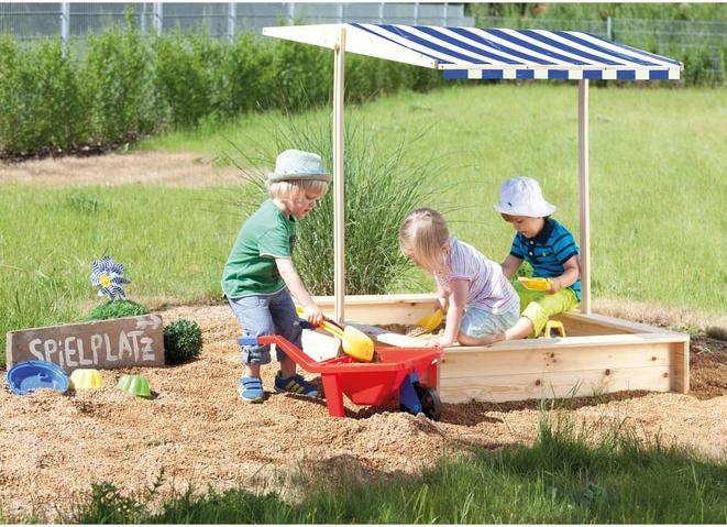 Produktbild Beluga Sandkasten natur mit Dach