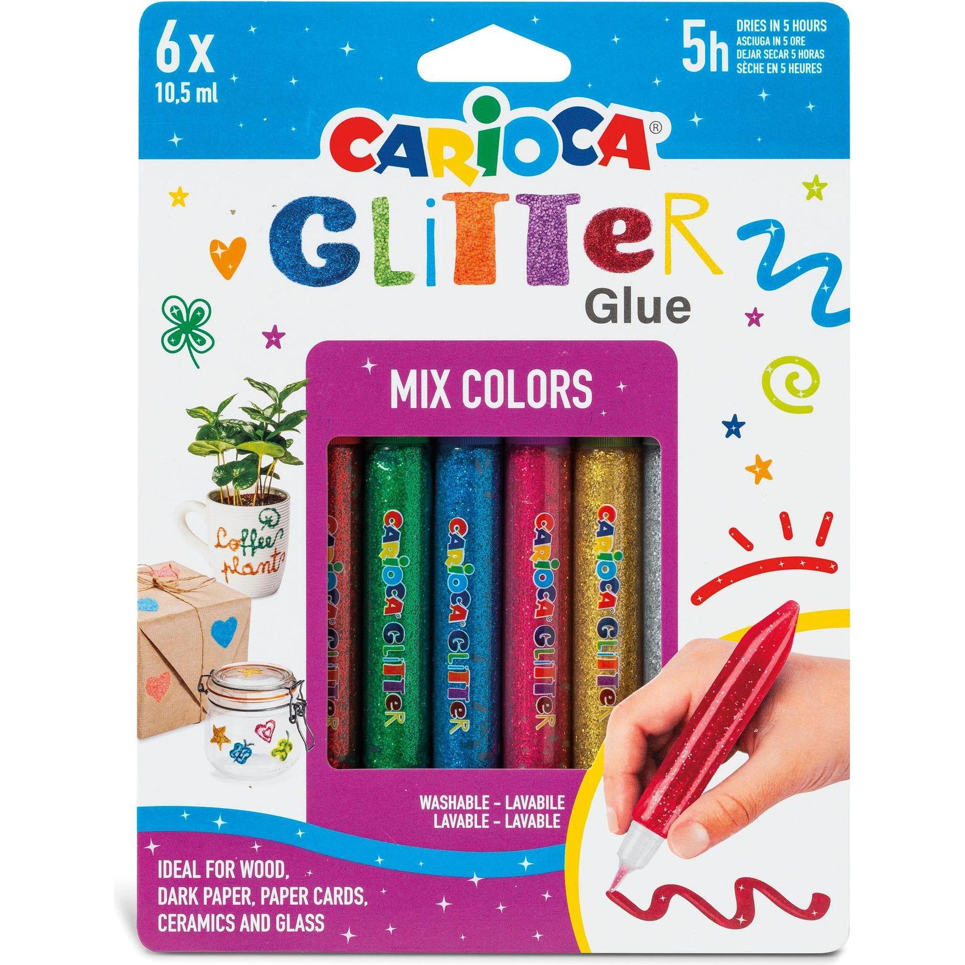 Carioca, Malstifte, Glitzerstifte (Mehrfarbig, 6 x)
