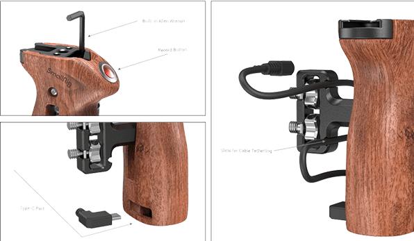 Produktbild SmallRig Handgriffe mit rosette und Start/Stopp-Taste (Griff)