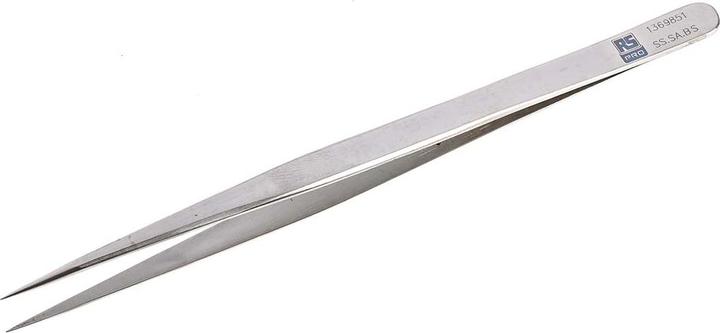 Immagine prodotto RS PRO Pinzetta in acciaio inossidabile resistente all'acido, punta fine, 140 mm