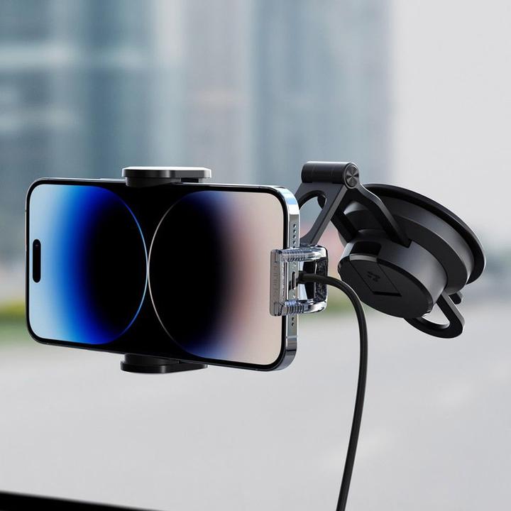 Image du produit Spigen Support voiture avec chargeur UTS35W Onetap Support voiture universel pour pare-brise et tableau de