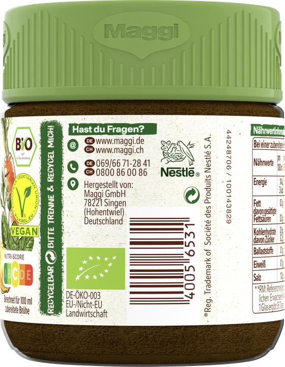 Produktbild Maggi Bio Gemüse Bouillon im Glas, Ergibt 5,5 L (5500 ml)