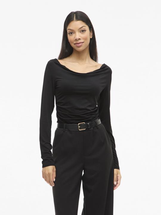 Immagine prodotto Vila VIKANA Wasserfall-Ausschnitt Oberteil mit langen Ärmeln (S)