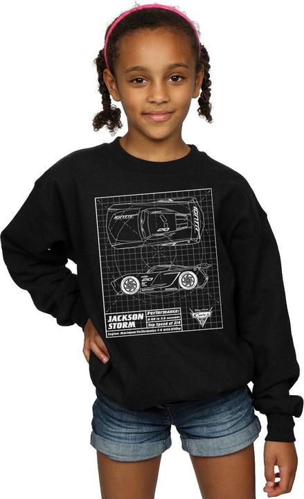 Produktbild Disney Cars Jackson Storm Blueprint Sweatshirt Mädchen (116)