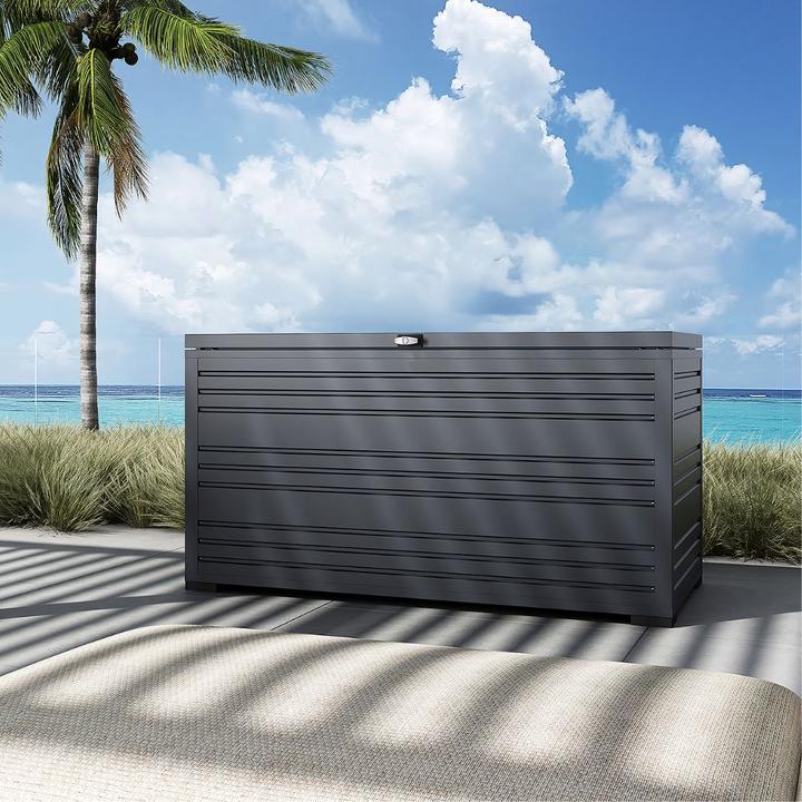 Image du produit Ventaris Coffre de jardin verrouillable | 160 x 79 x 86 cm | 1050 litres | Anthracite