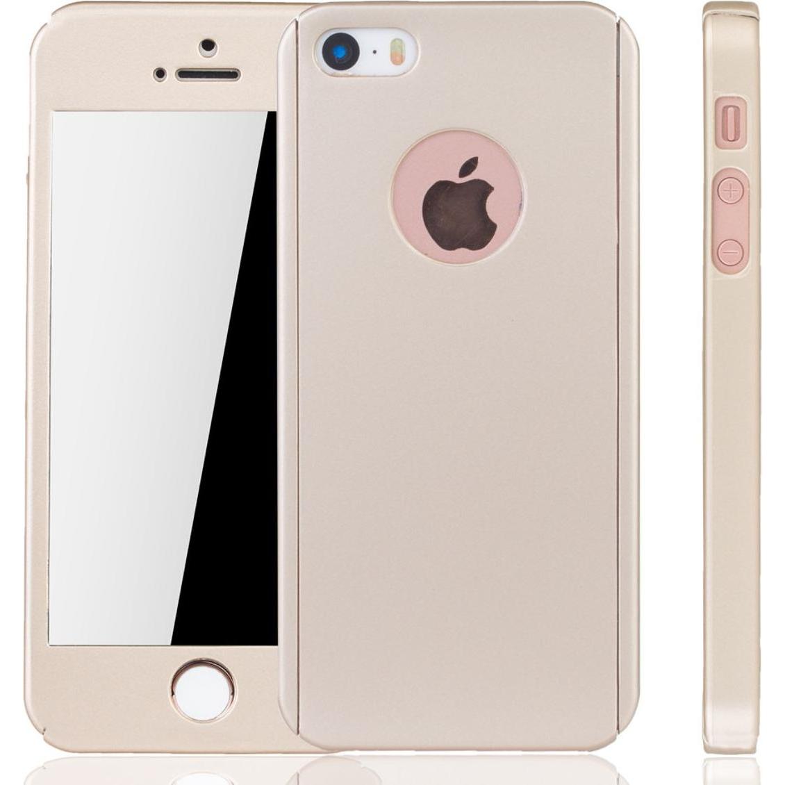 König Design Schutz Handy Hülle für Apple iPhone 5 / 5s / SE Case Cover Displayschutz Gold (Apple iPhone 5), Smartphone ...