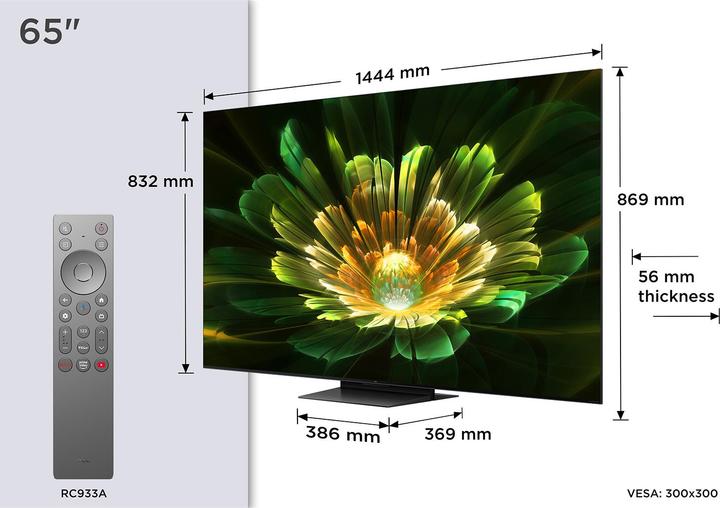 Produktbild TCL 65C79K (65", Mini-LED, 4K, 2025)
