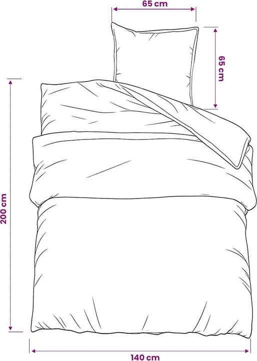 Actual product image vidaXL Bettwäsche Set (Bedding set, 140 x 200 cm, 65 x 65 cm)