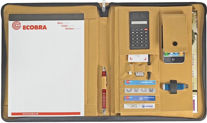 Actual product image Ecobra Conference folder Elite with zip Design: for right- and left-handers, for: DIN A4 oversize (A4, 1 x)