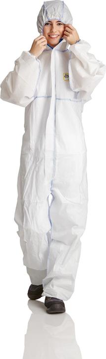 Produktbild ProSafe LIGHT, SMS-Overalls, Kapuze, Arm-,Bein- Taillengummi, weiss, CAT.III, Typ 5+6, VE 50 Stück (XL)