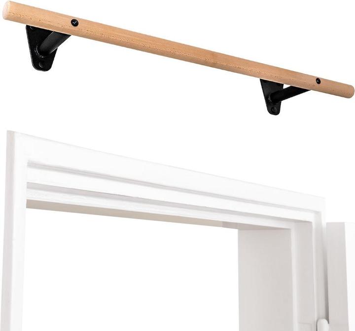 Pullup & Dip Holz Klimmzugstange zur Wandmontage über Türrahmen