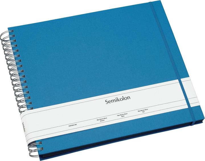 Productafbeelding Semikolon Fotoalbum Maxi Mucho 34,5 x 30 cm Blauw, zwarte pagina's (10 x 15 cm, 9 x 13 cm)