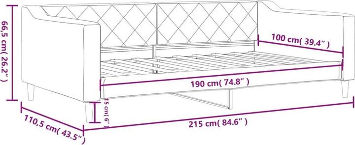 Produktbild vidaXL Tagesbett
