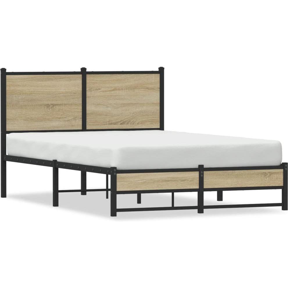 VidaXL, Bett, Bettgestell mit Kopfteil (120 x 190 cm)