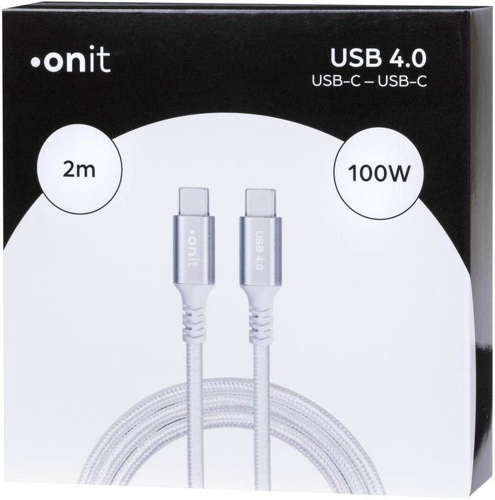 Actual product image Onit USB4 cable Pro USB C - USB C 2 (2 m, 100 W)