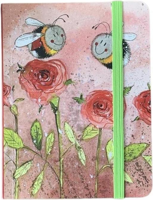 Immagine prodotto Teka Notizbuch mit Radiergummi A6 SCN18 Bienen und Rosen (A6, Righe)