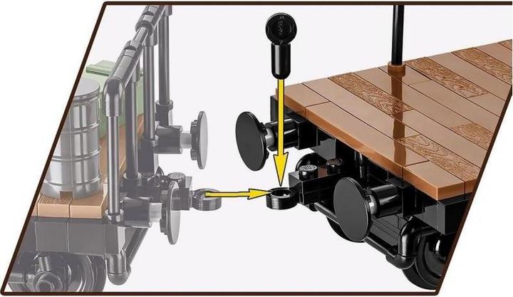 Cobi 6284 - TRAINS /6284/GERMAN RAILWAY Heavy platform wagon TYPE SSY, 420 pièces, from 8 years.