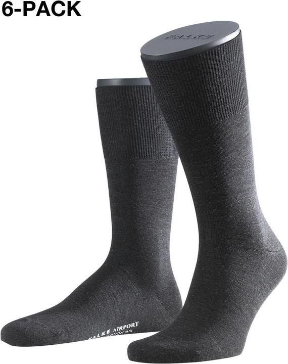 Actual product image Falke 6-Pack Airport anthracite (pack of 6, 47 - 48)