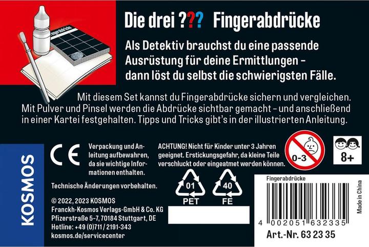 Actual product image Kosmos Detective Equipment The Three??? Fingerprints