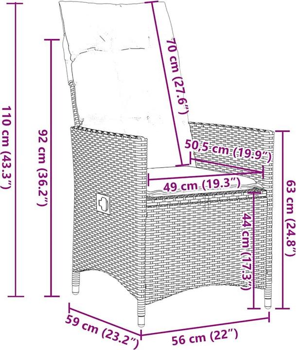 Produktbild vidaXL Garten Essgruppe (190 x 80 x 75 cm)