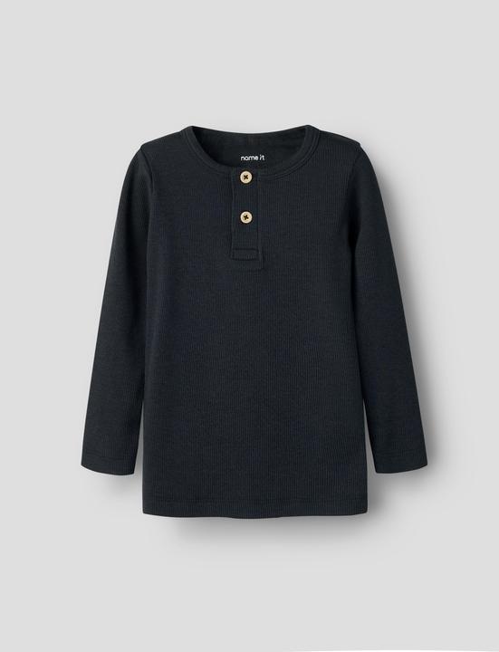 Actual product image Name it Buttoned ribbed top with long sleeves (116)