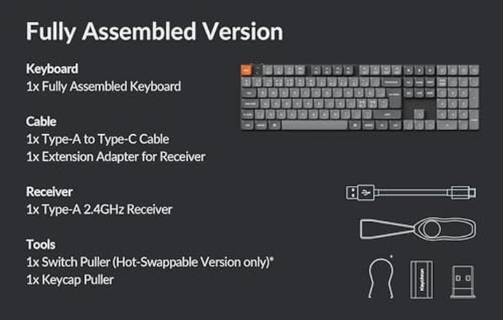 Immagine prodotto Keychron K5 Max Swappable Gateron RGB Backlight Brown Switch ISO Layout Italian (ABS Caps) (IT, Cablato, Senza fili)