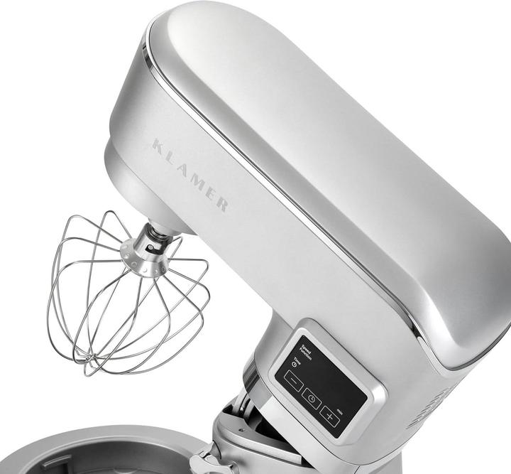Image du produit KLAMER Küchenmaschine Classic 1400 W – 5,5 L Rührschüssel aus Edelstahl, Knet-, Rühr- & Schneeb… (1400 W, 5.50 l)