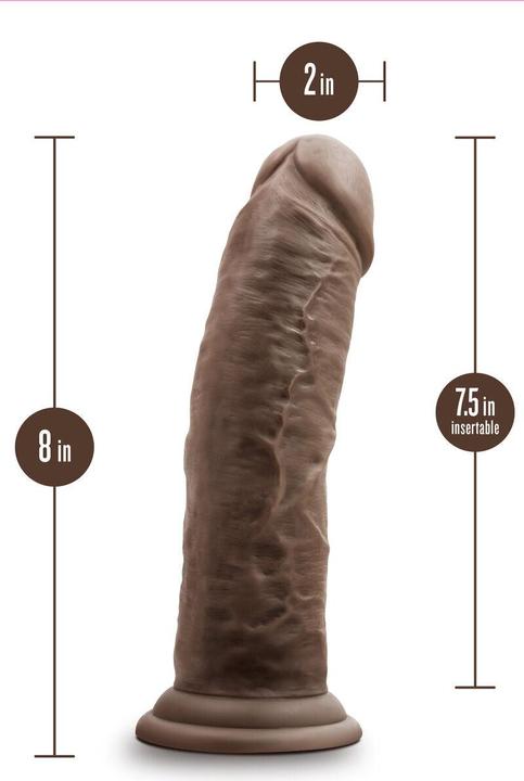 Produktbild Blush Dr. Skin Silicone - 8 Inch Realistic Platinum Cured Dong - Powerful Suction Cup for Hands Free Play