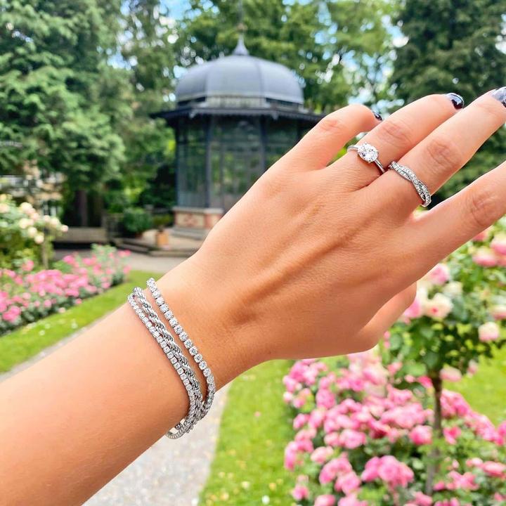 Immagine prodotto Candy Bracciale collana in corda Edina 3,5 mm, Argento 925 (17 cm, Argento 925)