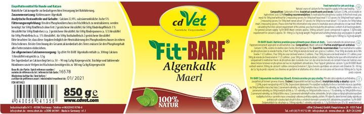 Image du produit cdVet Chaux d'algues Fit-BARF (Junior, Senior, Adulte, 1 pcs, 850 g)