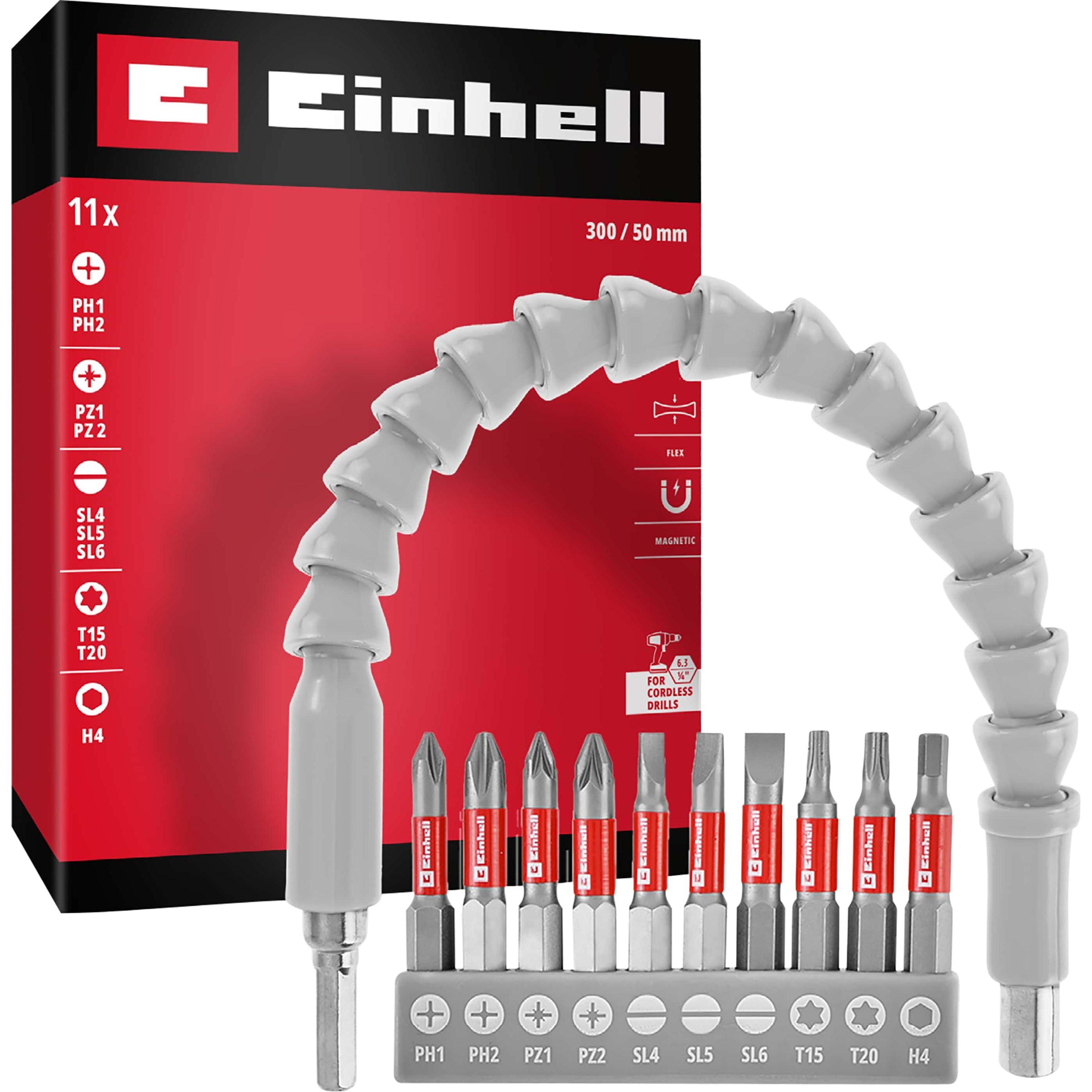 Einhell, Chiave a bussola, Bit-Set, 133115, mit biegsamer Welle, 11-teilig (Chiave a brugola, Scanalatura per la vite)