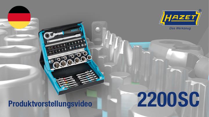 Produktbild HAZET SmartCase Bit Satz 2200SC-3 ∙ Sechskant6,3 (1/4 Zoll) ∙ Schlitz Profil, Kreuzschlitz Profil P… (Innensechskant, Innensechsrund TX, Kreuz Phillips PH, Schraubschlitz)