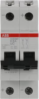 Image du produit ABB DisjoncteurS202MT-K8UCK-Char. 10kA 8A 2P 2CDS272065R0407