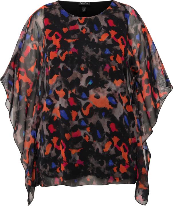 Actual product image Ulla Popken Colorful Leopard Layered Chiffon Blouse (50, 52)