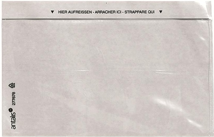 Immagine prodotto Antalis Busta per documenti C6/5 senza stampa, 1000 pezzi, trasparente (C6/5)