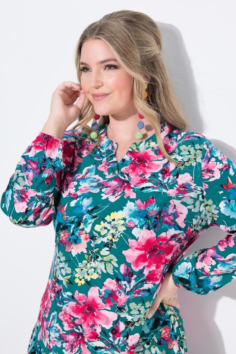 Produktbild Miamoda Midikleid, Blumenmuster, doppelter Saumvolant (48)