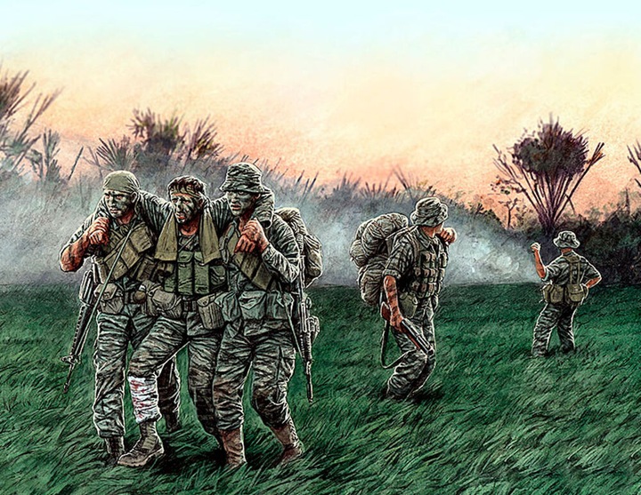 Actual product image Master Box "Head for the "Huey", Vietnam War series"