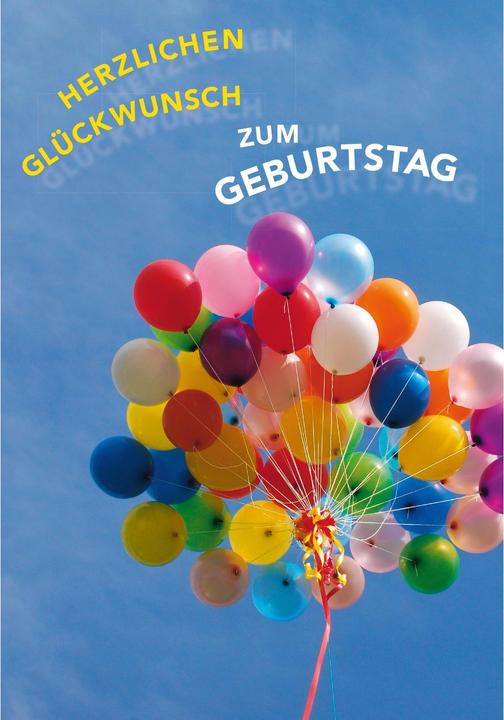 Birthday card - colorful balloons (1 pcs.)