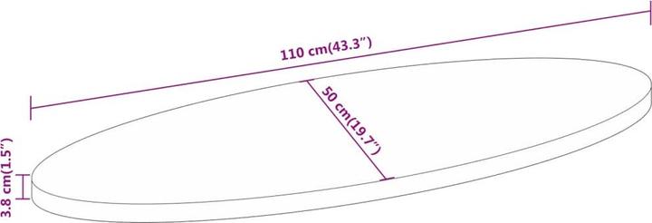 Image du produit vidaXL Tischplatte (110 x 50 cm)