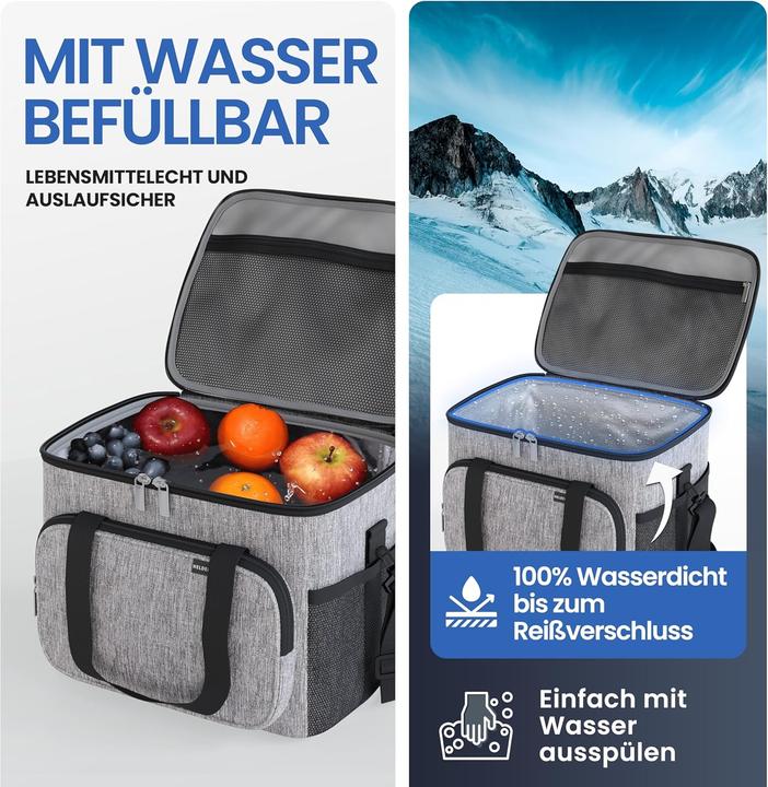 Produktbild Heldenwerk Faltbare Isoliertasche 30L, auslaufsicher & wasserdicht (30 l)
